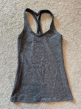 lululemon athletica Heathered  black/white/gray speckled Racerback Tank